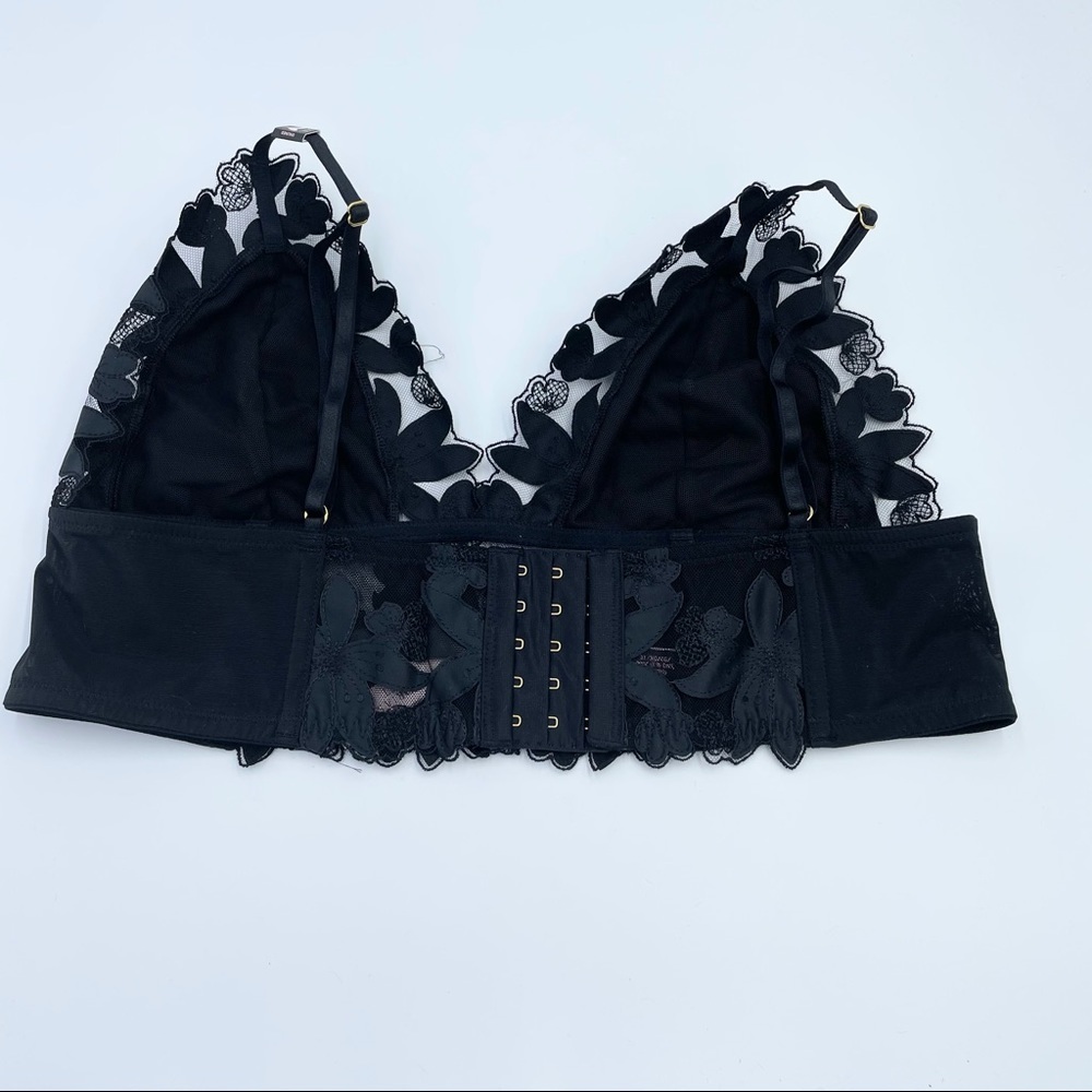 Victoria Secret Unlined Floral Sexy Lace Bralette Sz XL - Picture 6 of 10